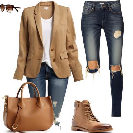 How to Wear a Camel Blazer