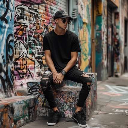 Wear All Black Streetwear Outfit For Guys