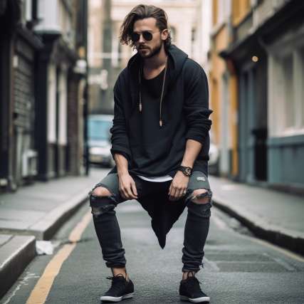 all black outfit mens casual