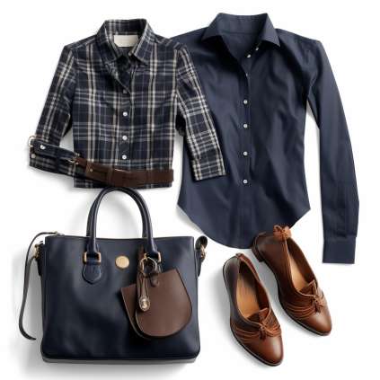 Business Casual Charm with flannel 