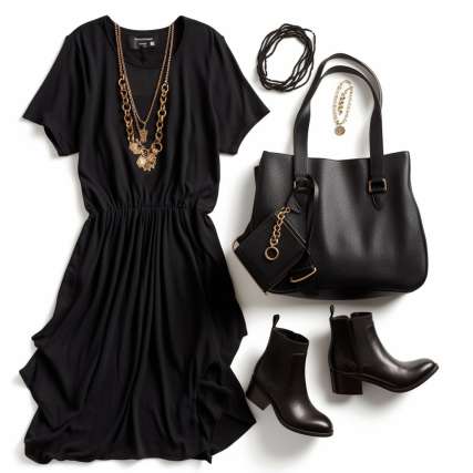 what color accessories with black dress