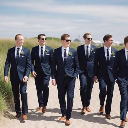 Classic Black-Tie Attire for Nantucket Wedding 