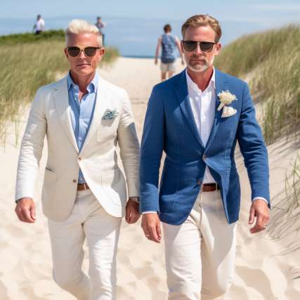 Dressing for Different Times of Day for Nantucket Wedding 