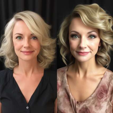 Hairstyling and Makeup for 20-Year High School Reunion 