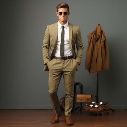 What Types of Shoes to Wear With a Tan Suit