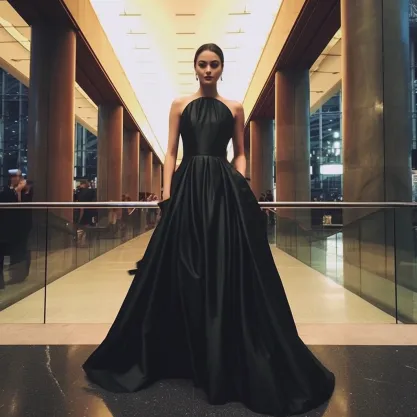 Classical Concert Outfits: The Classic Black Gown Ensemble