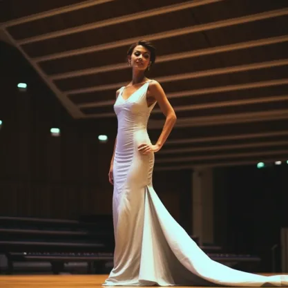 Classical Concert Outfits: Mermaid-Cut Radiance in Ivory