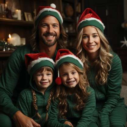 Christmas Pajama Party Outfit Ideas: Santa's Little Helpers