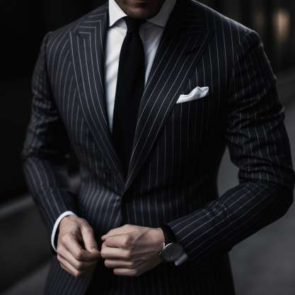 wear Pinstripe Jacket with Solid Pants