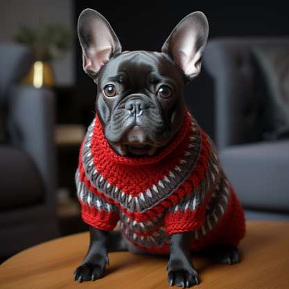 French Bulldog Christmas Outfits: Paw-positively Knitted Sweater