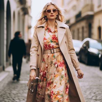 What Coat to Wear with Midi Dress: Trench Elegance