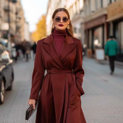 Coat to Wear with Midi Dress: Monochromatic Magic