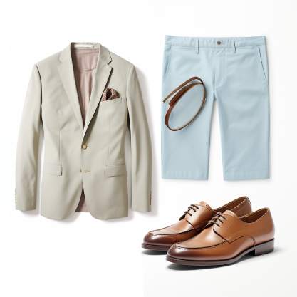 Tan Sports Coat with Blue Pants: Gentleman's Brunch