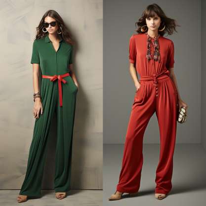 Retro Chic Jumpsuit for Vintage Christmas Outfits