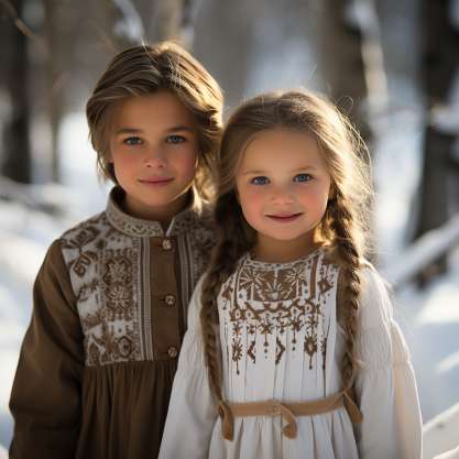 Whimsical Winter Wonderland for Smocked Sibling Christmas Outfits