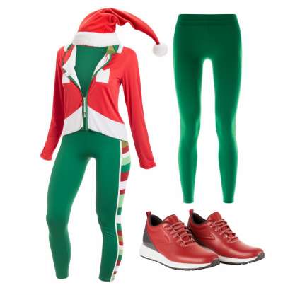 Elf-inspired Elegance for Christmas Running Outfit