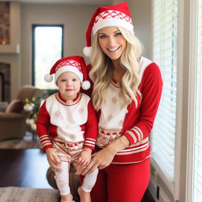 Mommy and Me Matching Santa's  Christmas Outfits