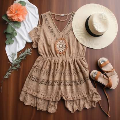 Boho Chic Romper for  Christmas Outfit