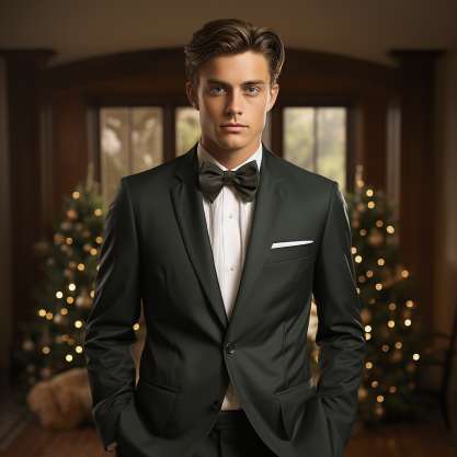 French Christmas Outfit: Bow-Tie Bliss