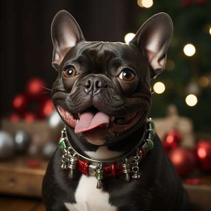 French Bulldog Christmas Outfits: Jingle Collar