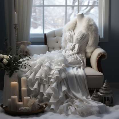 Winter Wonderland White Christmas Boudoir