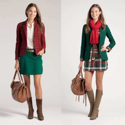 Elements of Preppy Christmas Outfits