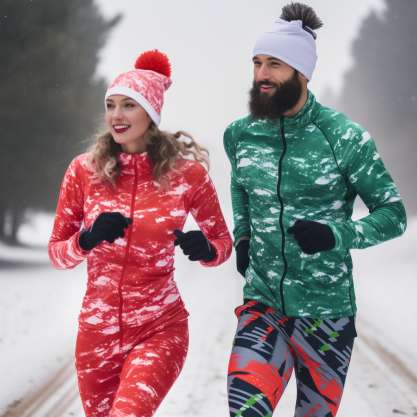 Festive Colors and Prints for Christmas Running Outfit