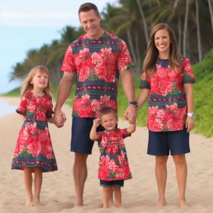 Hawaiian Christmas Outfits for Kids