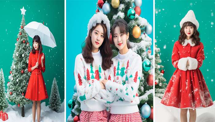 Korean Christmas Outfit Ideas for Women