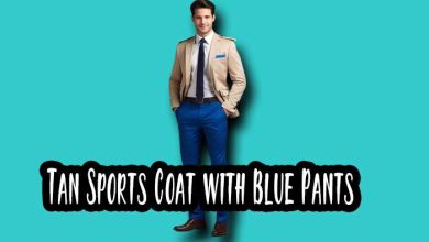 Tan Sports Coat with Blue Pants